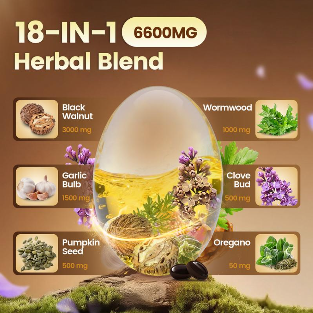 Virella Wormwood Black Walnut Cloves Capsules
