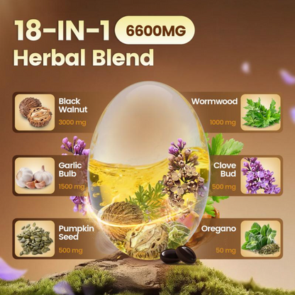 Virella Wormwood Black Walnut Cloves Capsules